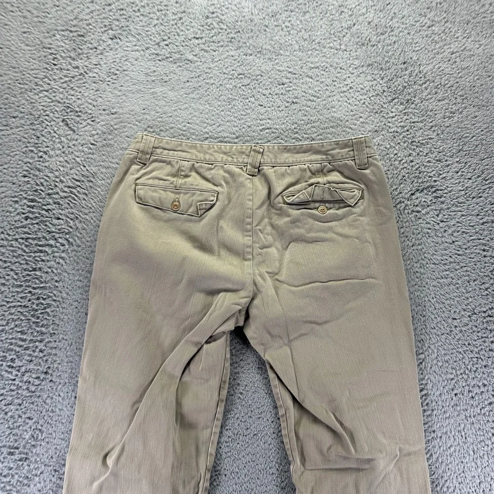 L.L.Bean Signature Pant Men 36x32 Beige Cotton Chino Straight Slim Preppy Career